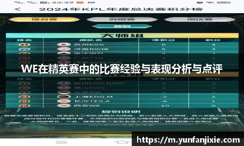 WE在精英赛中的比赛经验与表现分析与点评