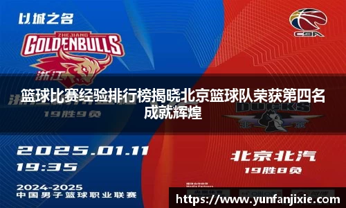 篮球比赛经验排行榜揭晓北京篮球队荣获第四名成就辉煌